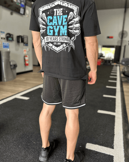 Men's Basketball Shorts - Cave Merch - Merchandise - Black/White - Cave Sports Nutrition