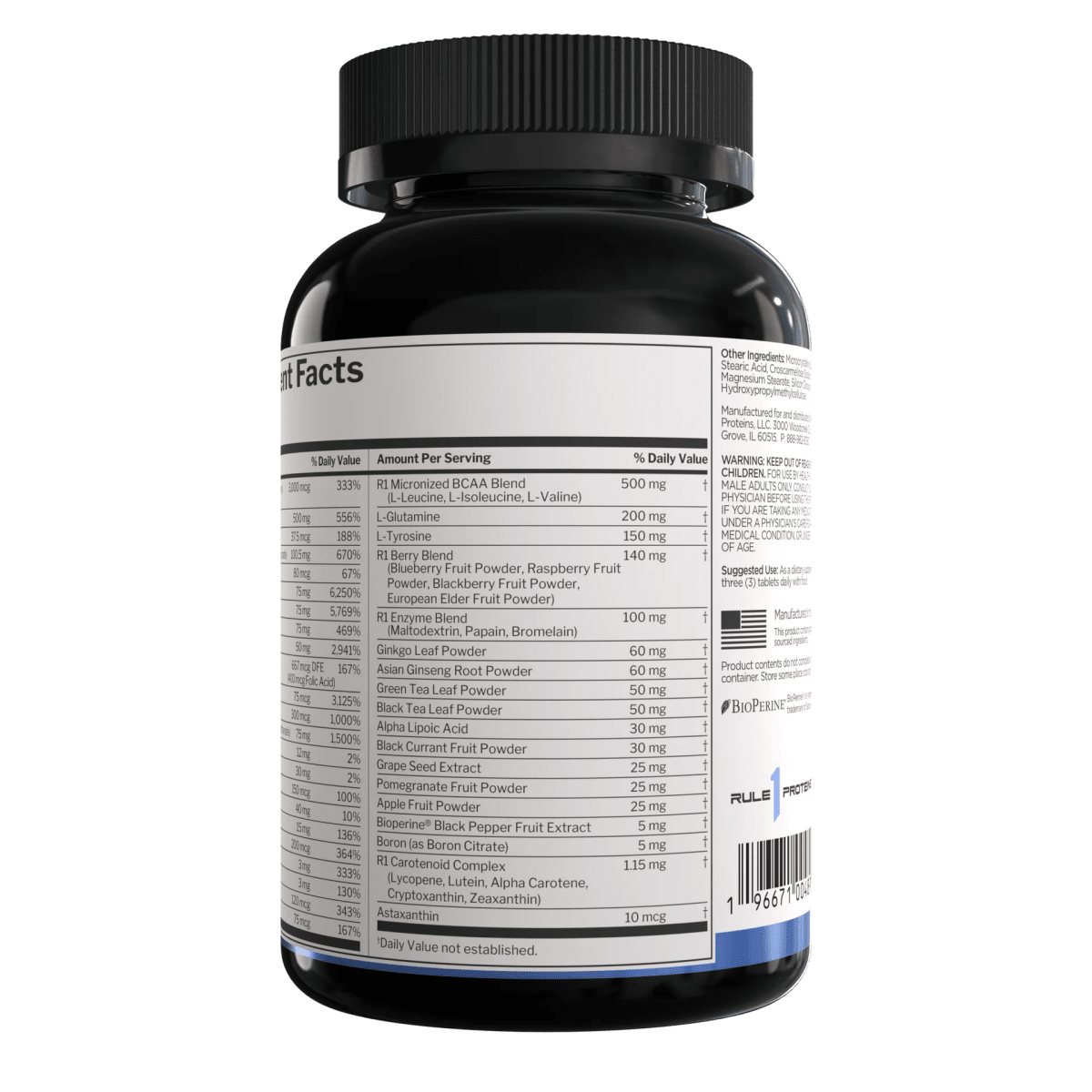 Men's Multivitamin by Rule 1 - Supplements - 30 Serves - Cave Sports Nutrition