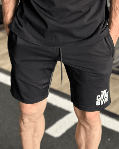 Men's Shorts - Cave Merch - Merchandise - Black/White - Cave Sports Nutrition