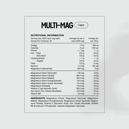 Multi - Mag Perform by Switch Nutrition - Supplements - 120 Veg Capsules - Cave Sports Nutrition