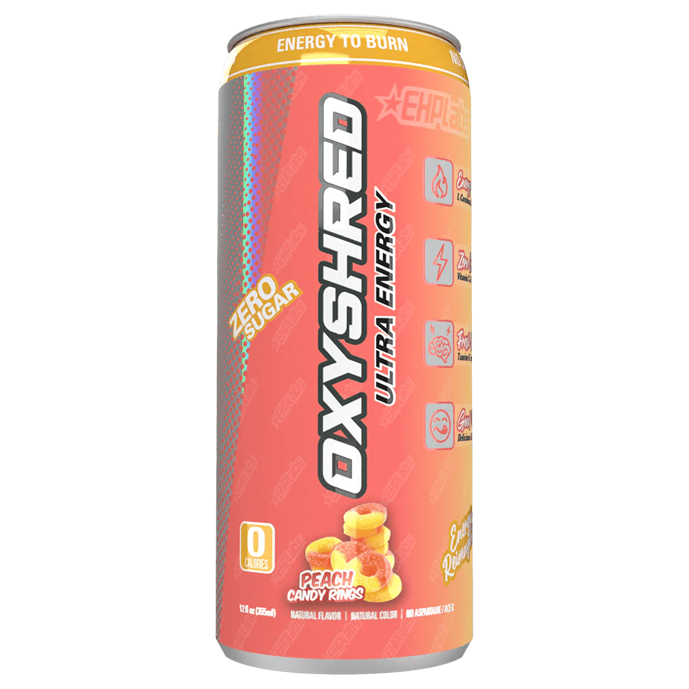 OxyShred Energy Drink by EHP Labs - Cafe - Peach Candy Rings - Cave Sports Nutrition