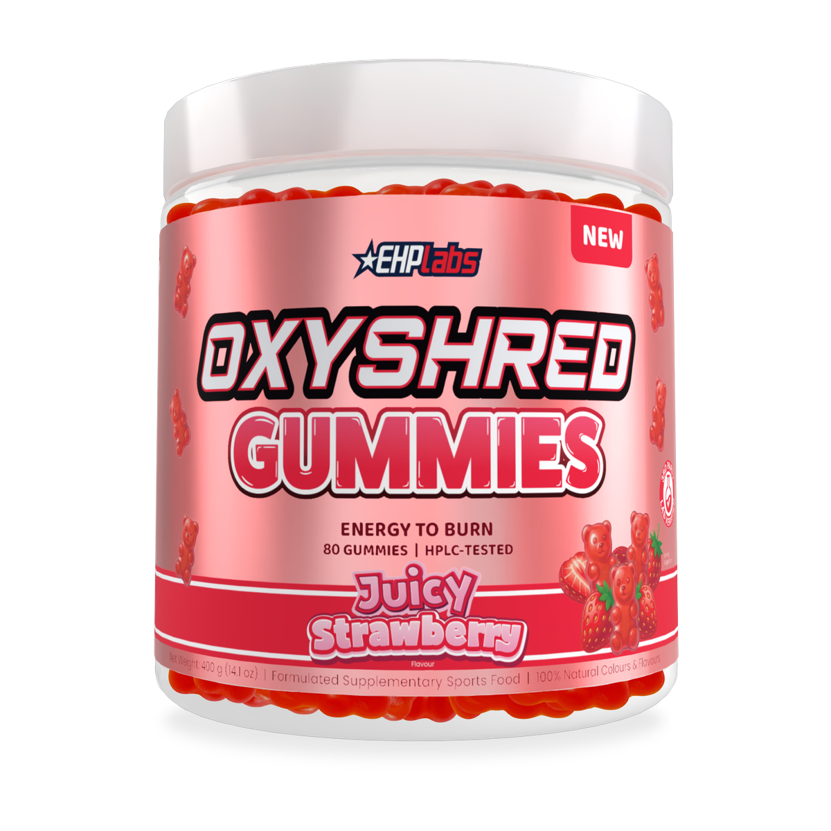 OxyShred Gummies by EHP Labs – Juicy Strawberry