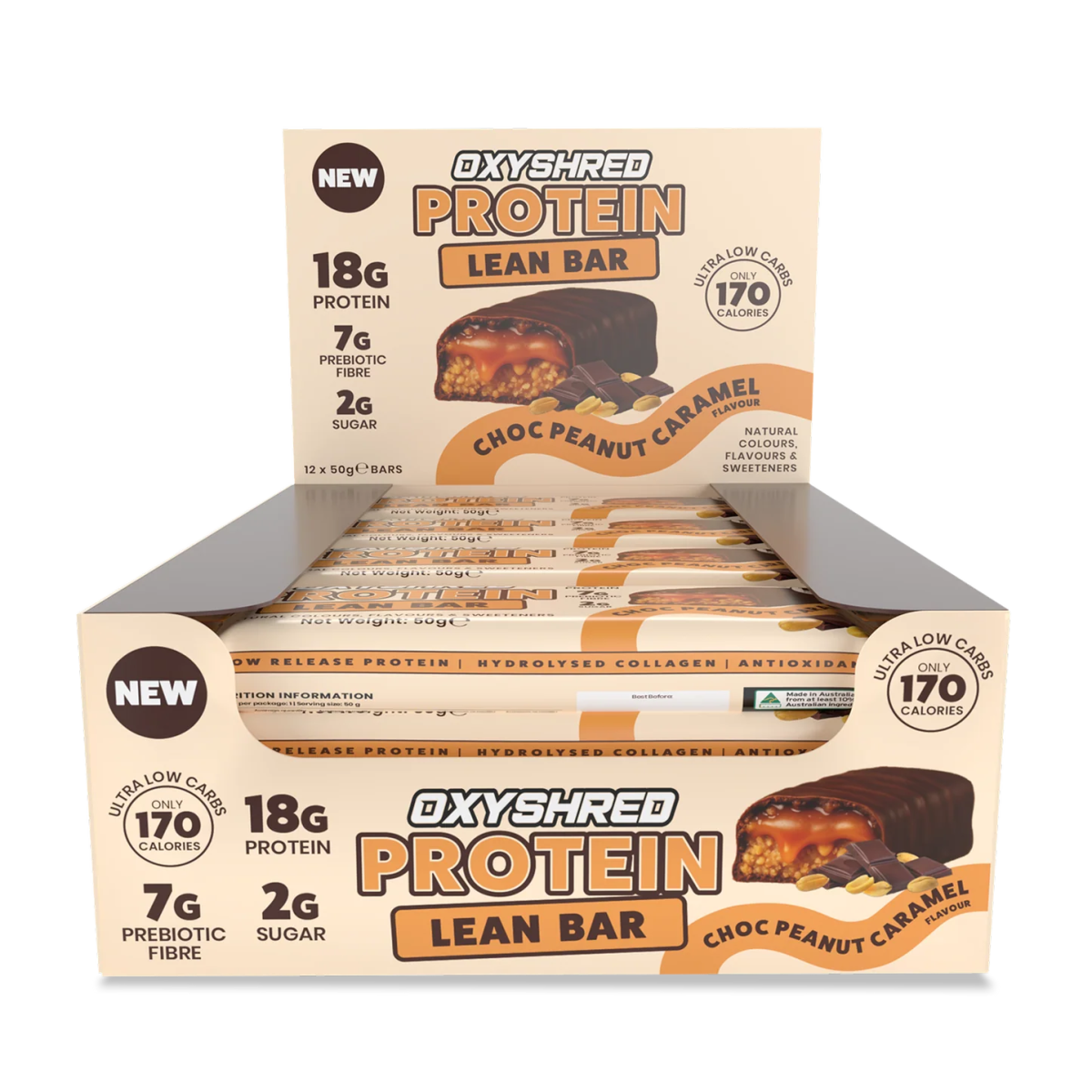 Oxyshred Lean treat bar - Supplements - Choc peanut caramel - Cave Sports Nutrition