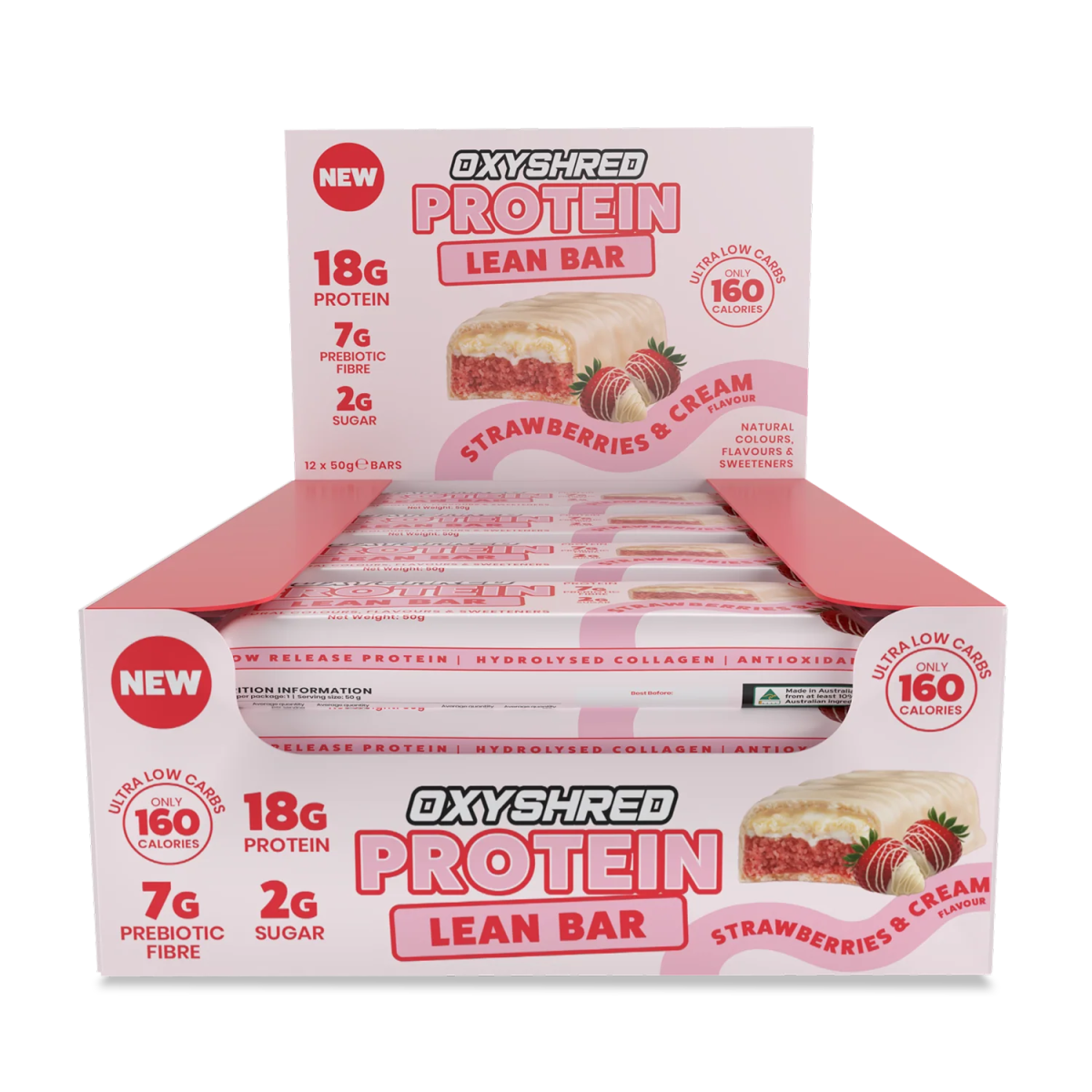 Oxyshred Lean treat bar - Supplements - Strawberries & cream - Cave Sports Nutrition