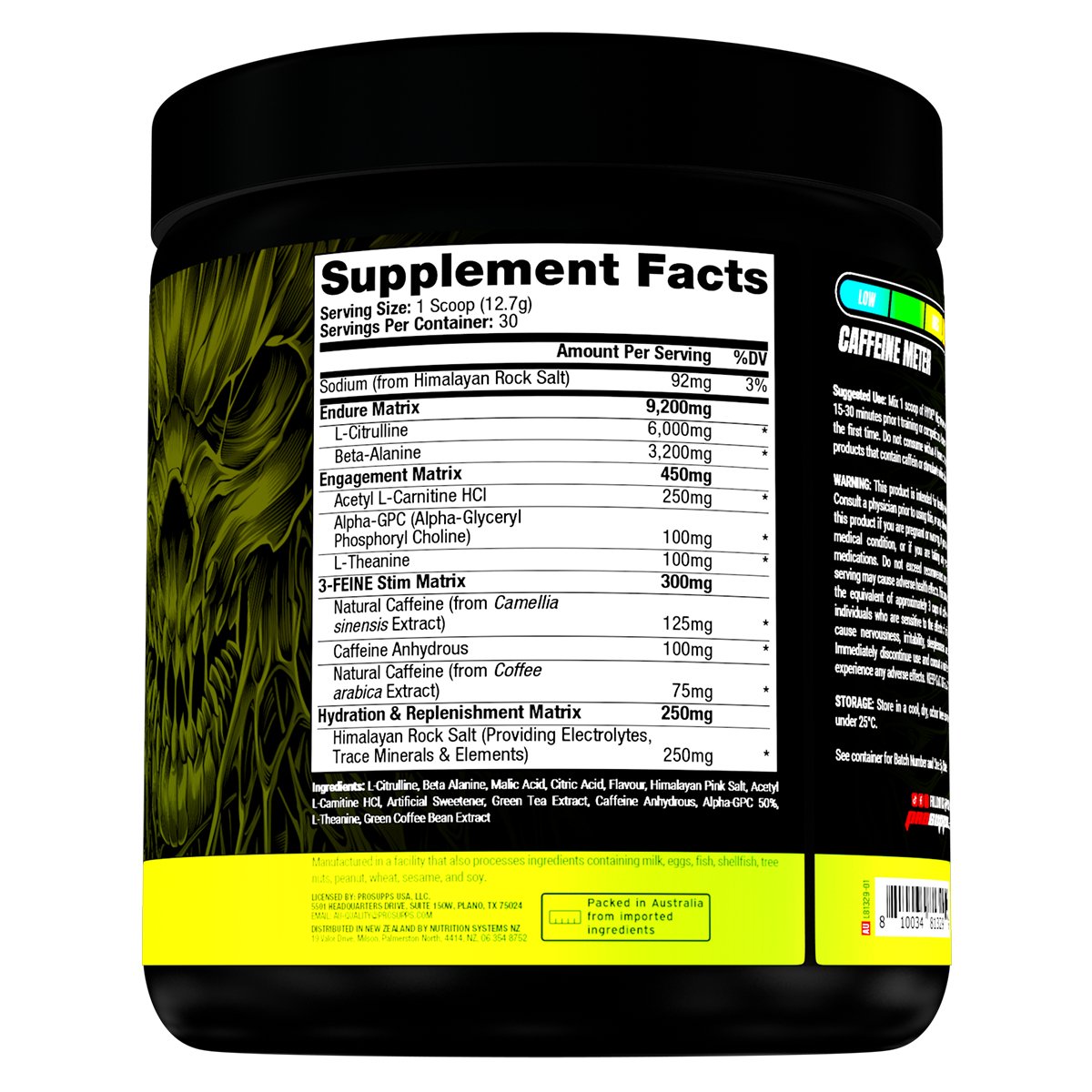 Pro Supps - Hyde Nightmare V1 - Supplements - 30 Serves - Cave Sports Nutrition