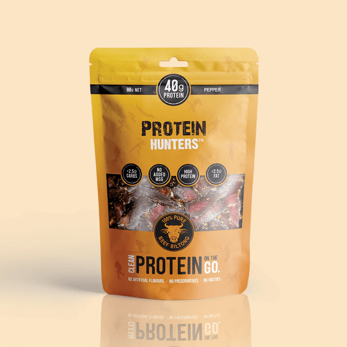 Protein Hunters - Beef Biltong - Cafe - 80g - Cave Sports Nutrition