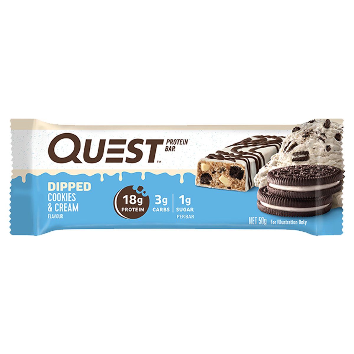 Quest Nutrition - Dipped Protein Bar - Cafe - 1 Bar - Cave Sports Nutrition