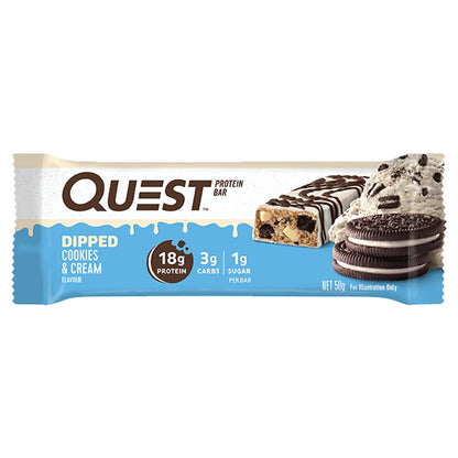 Quest Nutrition - Dipped Protein Bar - Cafe - 1 Bar - Cave Sports Nutrition