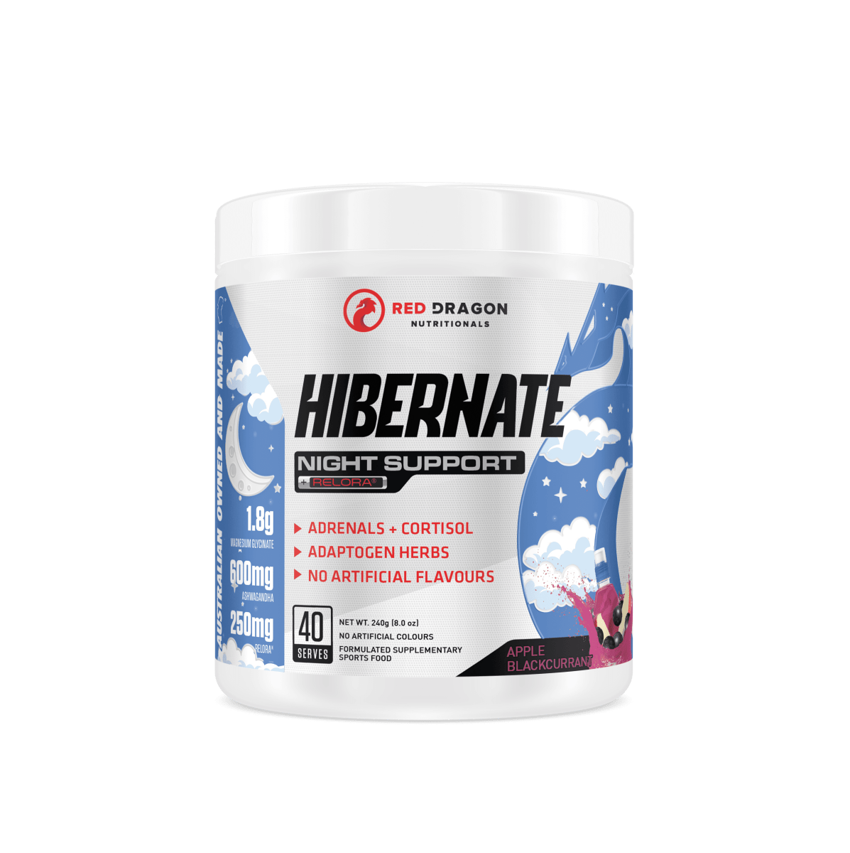 Red Dragon Nutritionals - Hibernate - Supplements - 40 Serves - Cave Sports Nutrition