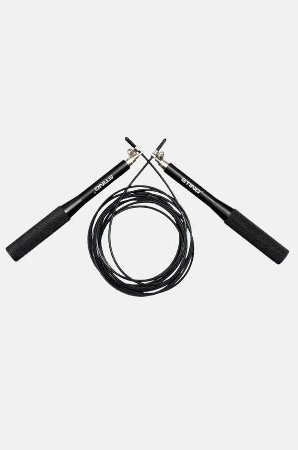 Sting Sports - Viper Cross Train Speed Skipping Rope - Training Accessories - Black - Cave Sports Nutrition