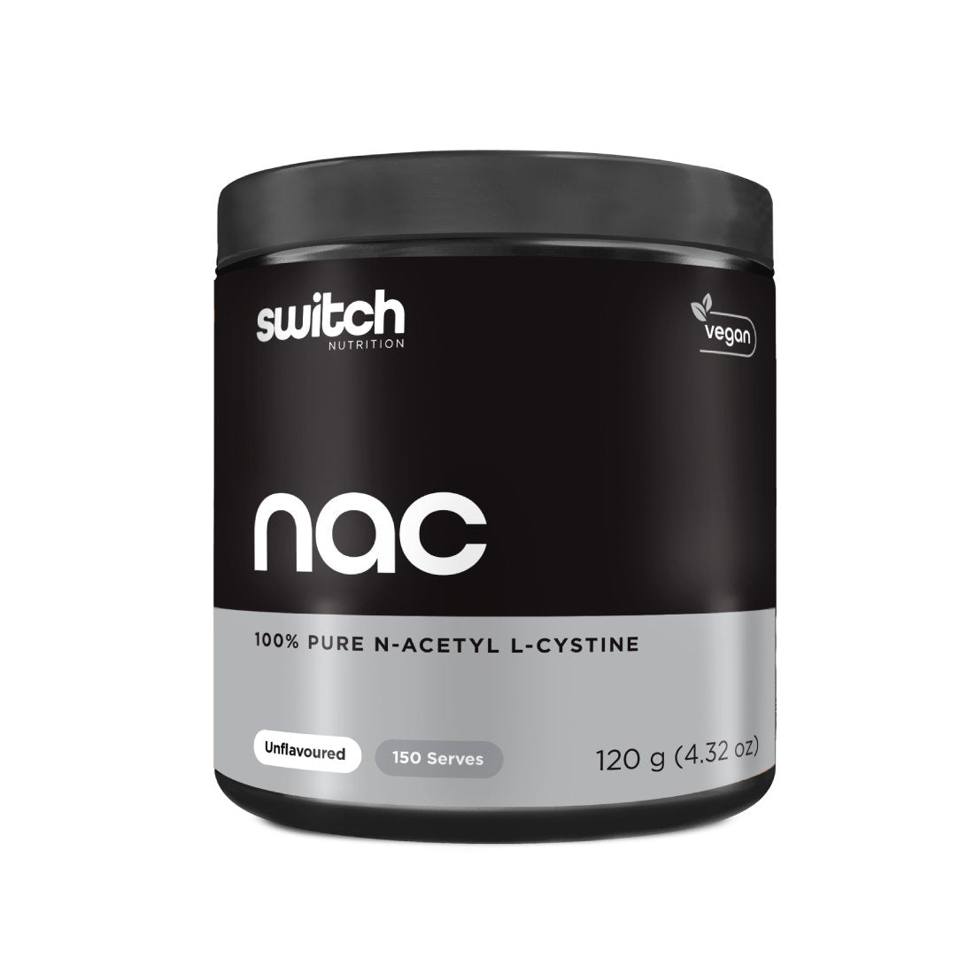 Switch Nutrition - 100% Pure N - Acetyl L - Cysteine (NAC) - Supplements - 120g - Cave Sports Nutrition