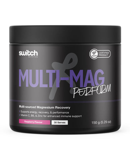 Switch Nutrition Multi-Mag Perform Powder Raspberry 30 serves 150g