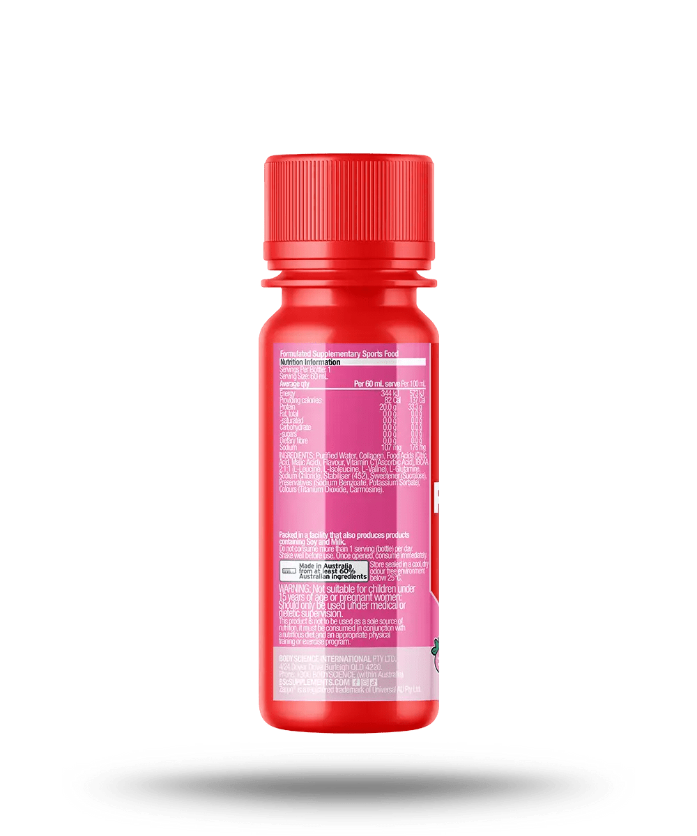 Zappo Protein Shot by BSc - Cafe - Zappo - Sour Strawberry - Cave Sports Nutrition