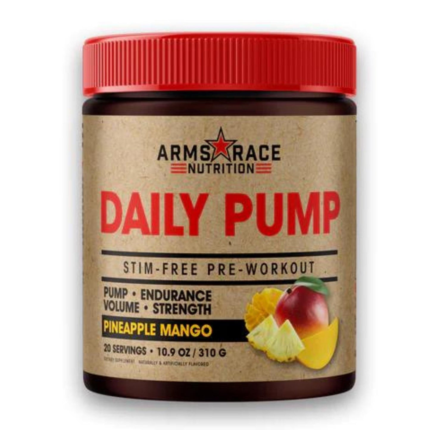 Arms Race Nutrition - Daily Pump Stim-Free Pre-Workout - Supplements - 20 Serves - The Cave Gym