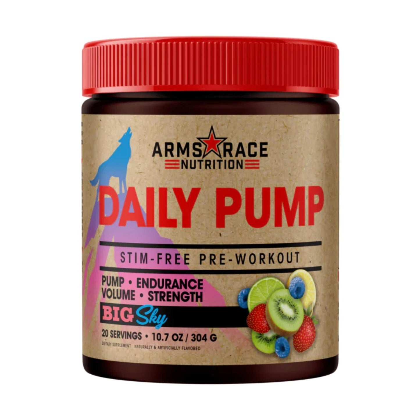 Arms Race Nutrition - Daily Pump Stim-Free Pre-Workout - Supplements - 20 Serves - The Cave Gym