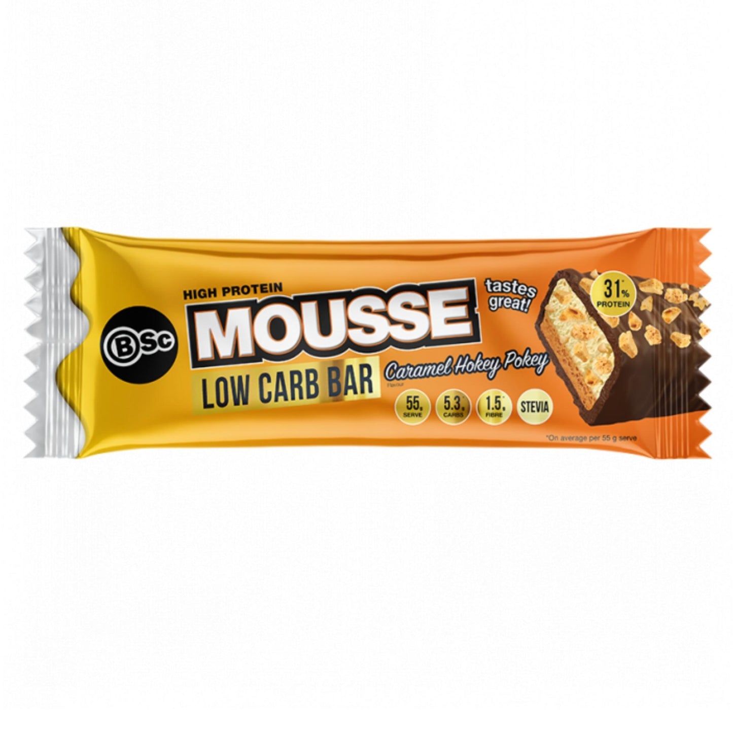 Body Science (BSc) - High Protein Low Carb Mousse Bar - Cafe - 55g - Cave Sports Nutrition