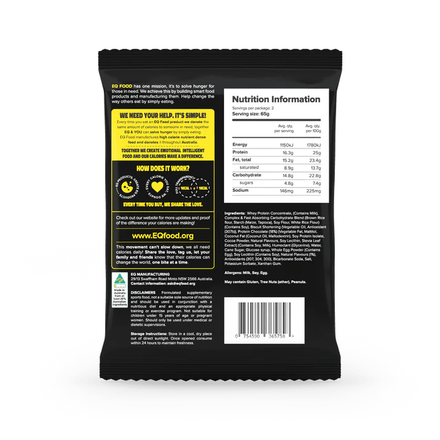 EQ Food - The Growth Protein Cookie - Cafe - 1 x Cookie - Cave Sports Nutrition