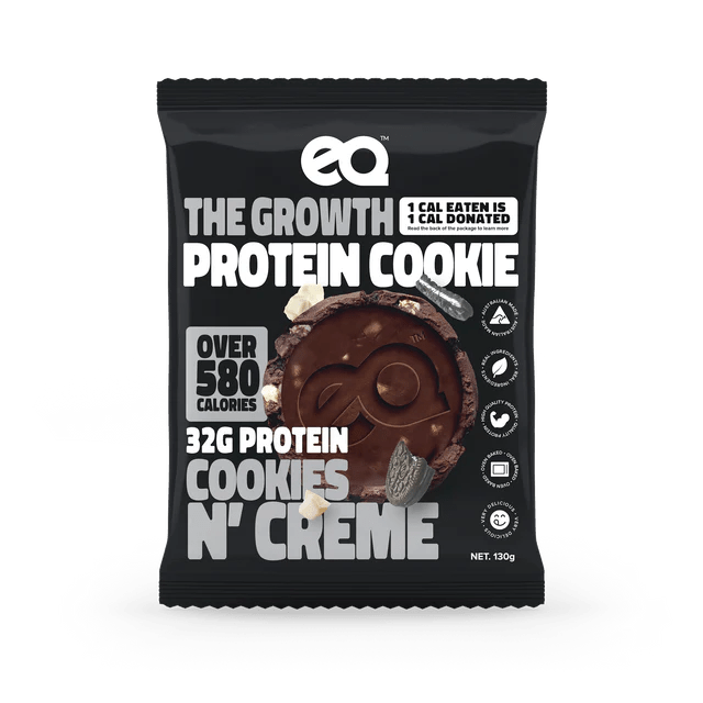 EQ Food - The Growth Protein Cookie - Cafe - 1 x Cookie - Cave Sports Nutrition