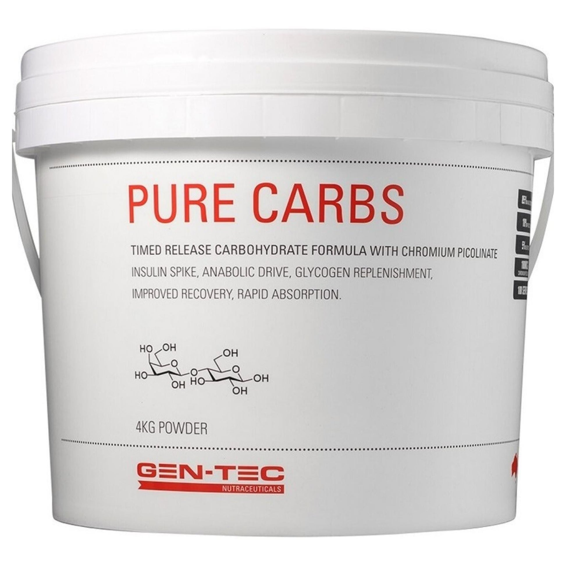 Gen - Tec Nutrition - Pure Carbs - Supplements - 4kg - Cave Sports Nutrition