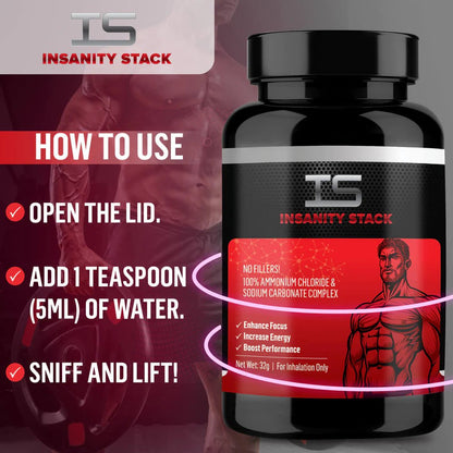 Insanity Stack - Ammonia Smelling Salts - Training Accessories - Cave Sports Nutrition