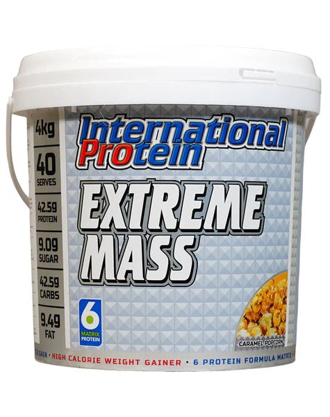 International Protein - Extreme Mass - Supplements - Caramel Popcorn - Cave Sports Nutrition
