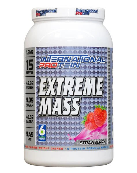 International Protein - Extreme Mass - Supplements - Strawberry - Cave Sports Nutrition