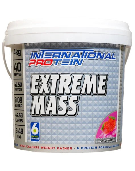International Protein - Extreme Mass - Supplements - Strawberry - Cave Sports Nutrition