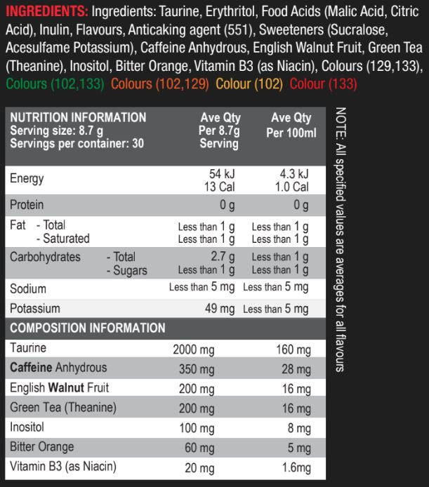 International Protein - War Hammer - Supplements - Peach Orange - Cave Sports Nutrition