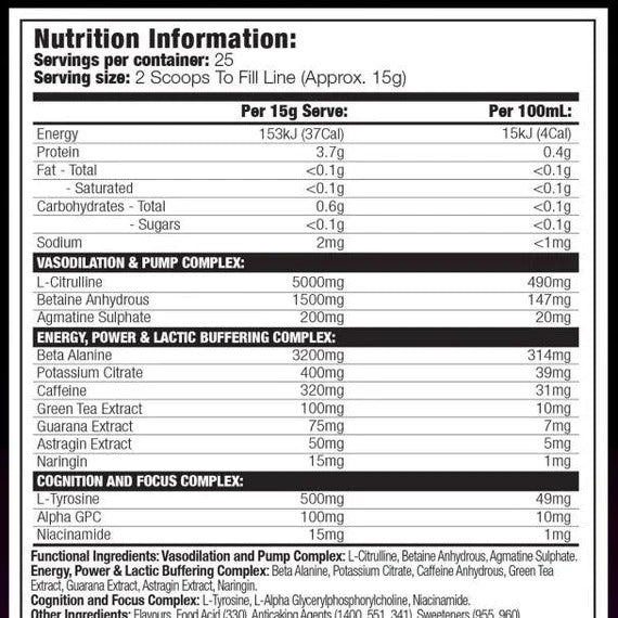 Max's Lab Series - Betapump Compound X - Supplements - 25 Serves - Cave Sports Nutrition