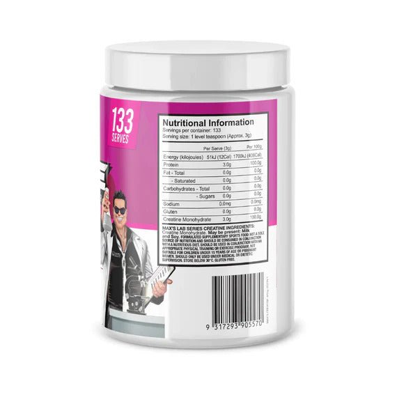 Max's Lab Series - Creatine Monohydrate - 133 Seves/400g - Cave Sports Nutrition