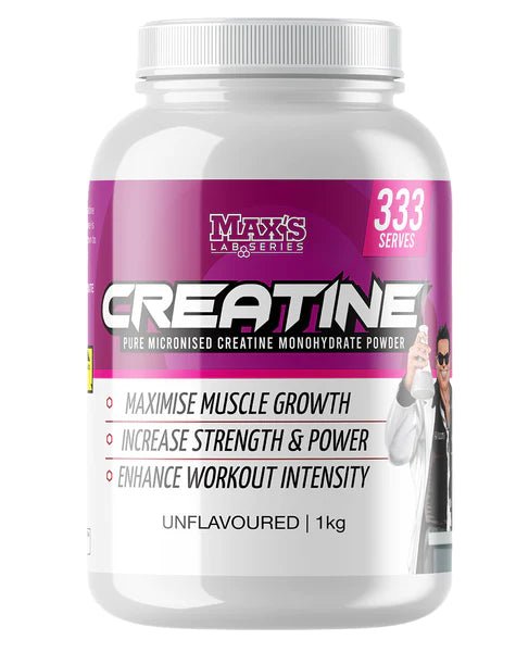 Max's Lab Series - Creatine Monohydrate - 333 Serves/1kg - Cave Sports Nutrition