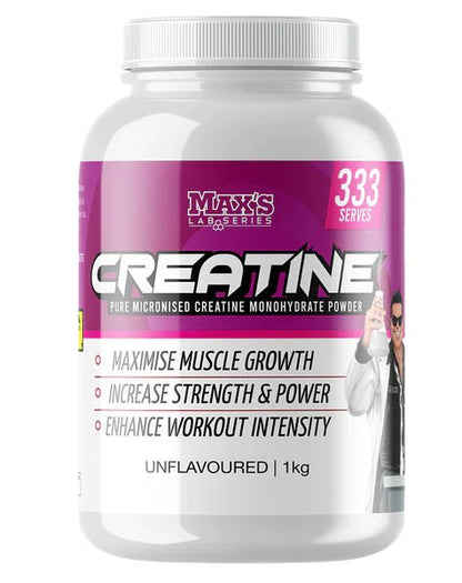 Max's Lab Series - Creatine Monohydrate - 333 Serves/1kg - Cave Sports Nutrition
