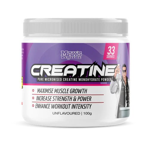 Max's Lab Series - Creatine Monohydrate - 33 Serves/100g - Cave Sports Nutrition