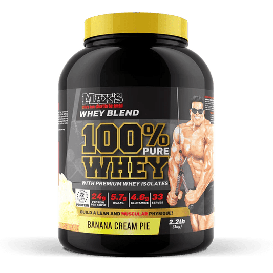 Max's Supplements - 100% Pure Whey Protein - Supplements - 1kg - Cave Sports Nutrition