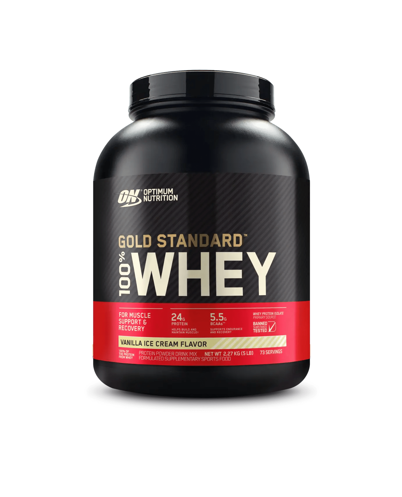 Optimum Nutrition - Gold Standard 100% Whey Protein - Supplements - 2.27kg - Cave Sports Nutrition