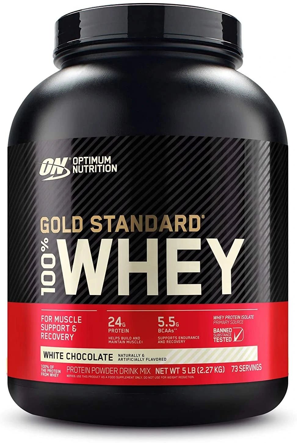 Optimum Nutrition - Gold Standard 100% Whey Protein - Supplements - 2.27kg - Cave Sports Nutrition