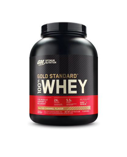 Optimum Nutrition - Gold Standard 100% Whey Protein - Supplements - 2.27kg - Cave Sports Nutrition