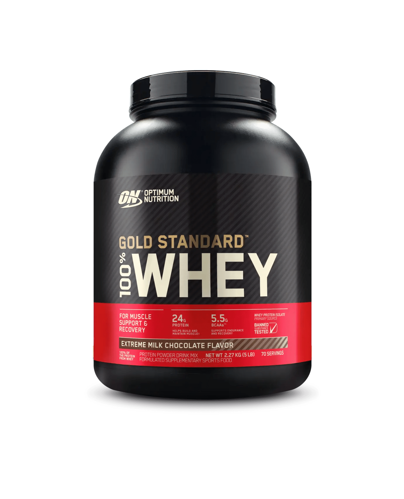 Optimum Nutrition - Gold Standard 100% Whey Protein - Supplements - 2.27kg - Cave Sports Nutrition