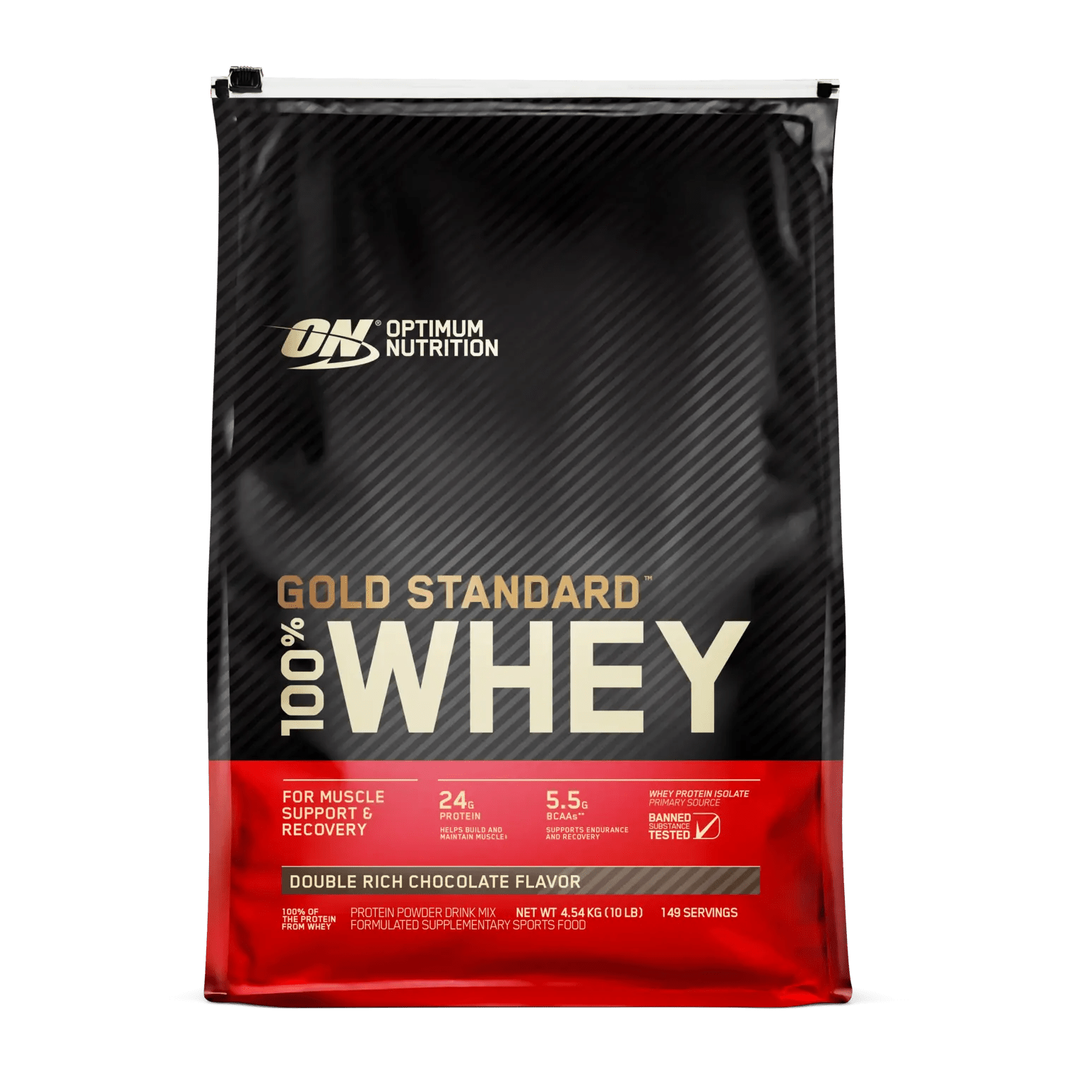 Optimum Nutrition - Gold Standard 100% Whey Protein - Supplements - 4.54kg - Cave Sports Nutrition