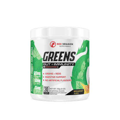 Red Dragon Nutritionals - Greens (Gut + Immunity) - Supplements - 30 Serves - Cave Sports Nutrition