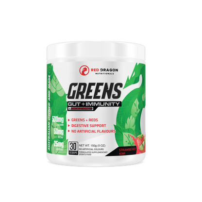 Red Dragon Nutritionals - Greens (Gut + Immunity) - Supplements - 30 Serves - Cave Sports Nutrition