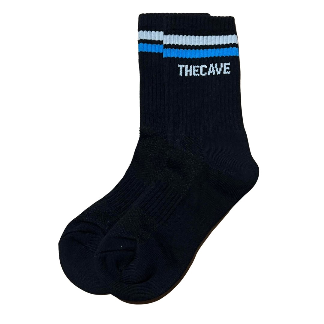 The Cave Gym - Crew Socks - Merchandise - Black - Cave Sports Nutrition