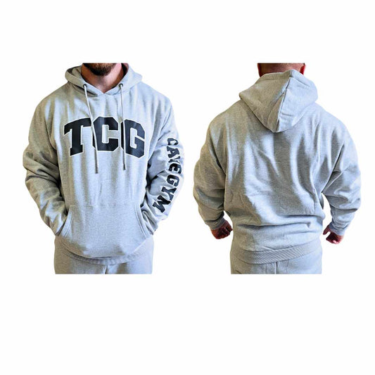 The Cave Gym - Hoodie 320gsm TCG - Merchandise - Grey Marle - Cave Sports Nutrition