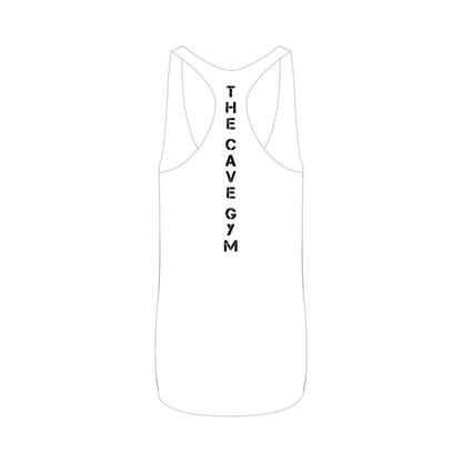 The Cave Gym - Stringer Singlet - Merchandise - White - Cave Sports Nutrition