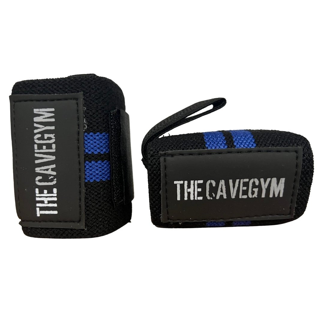 The Cave Gym - Wrist Wraps - Training Accessories - Black/Blue - Cave Sports Nutrition