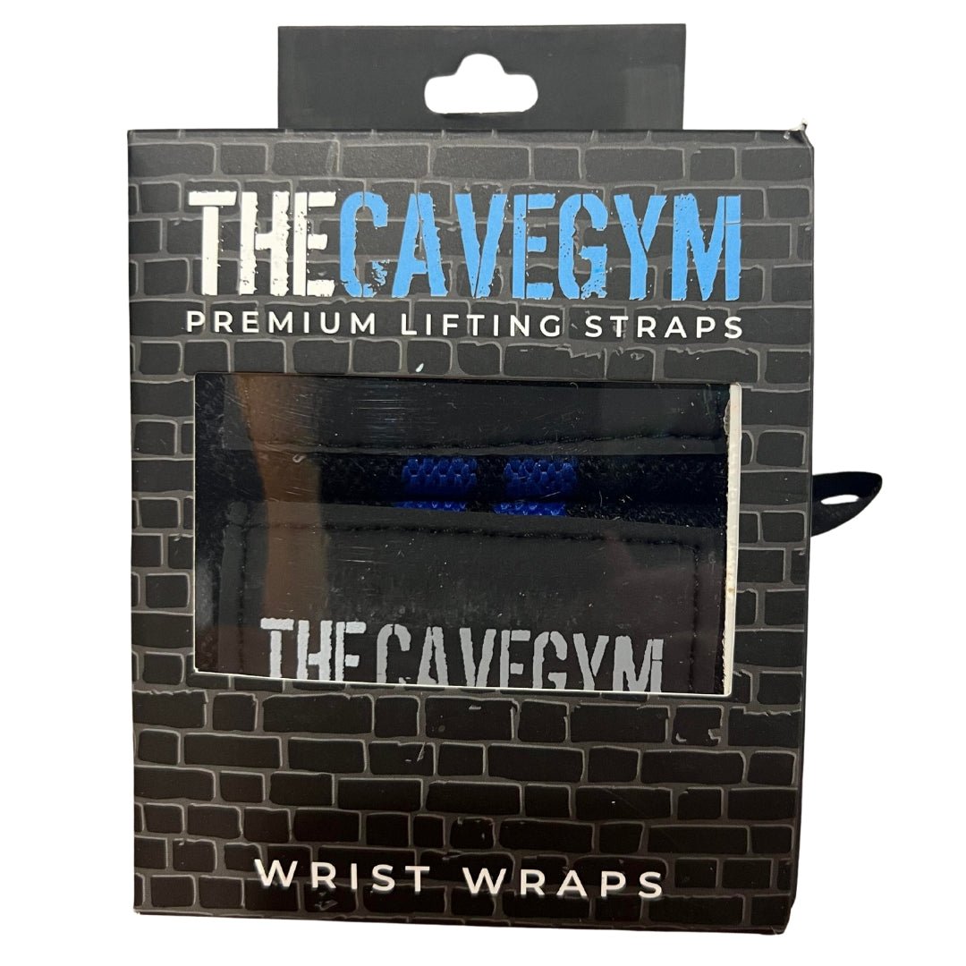 The Cave Gym - Wrist Wraps - Training Accessories - Black/Blue - Cave Sports Nutrition