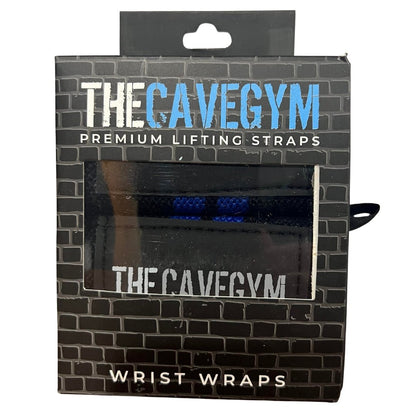 The Cave Gym - Wrist Wraps - Training Accessories - Black/Blue - Cave Sports Nutrition