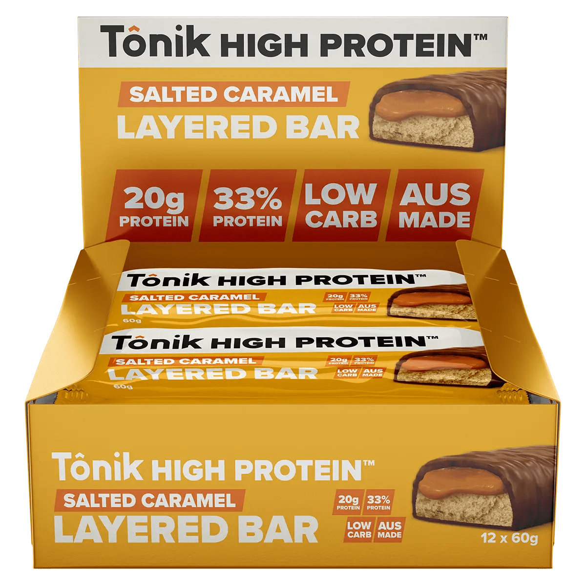 Tonik - High Protein Bar - Cafe - 60g - Cave Sports Nutrition