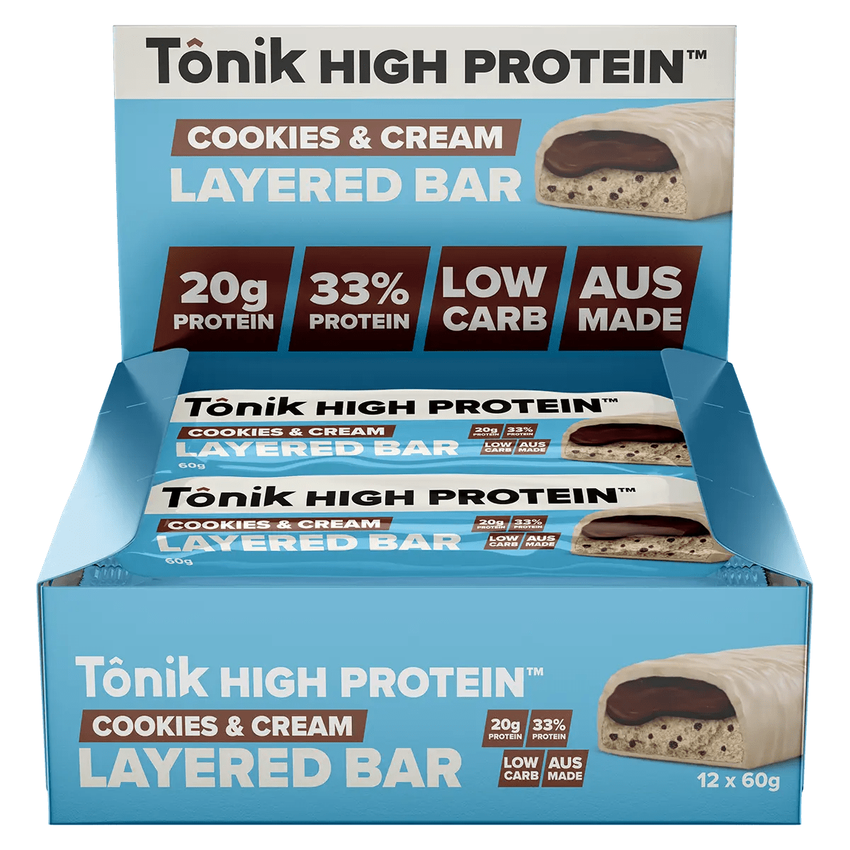 Tonik - High Protein Bar - Cafe - 60g - Cave Sports Nutrition