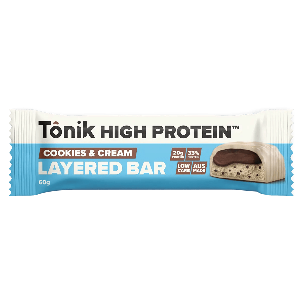 Tonik - High Protein Bar - Cafe - 60g - Cave Sports Nutrition